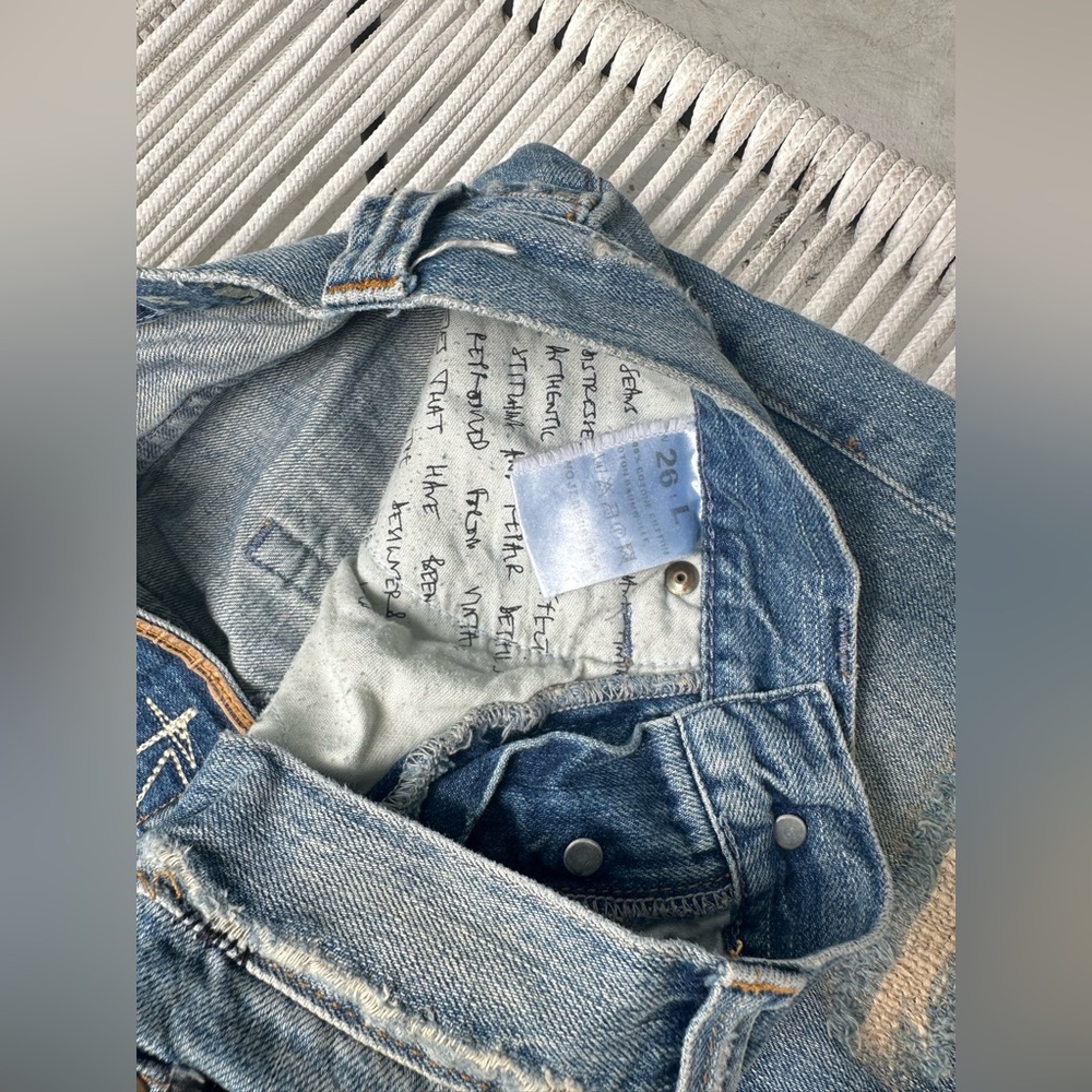 AllSaints vintage patchwork distressed skinny jea… - image 5